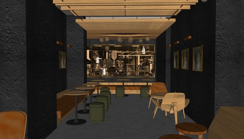 Визуализация SketchUp студией дизайна Starbucks